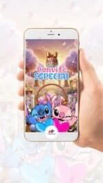 Convite Animado Plus Stitch e Angel Pascoa - Imagem 2