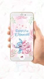 Convite Animado Plus Stitch e Angel - Imagem 2