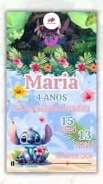 Convite Animado Simples Stitch