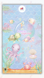 Convite Animado Plus Fundo do Mar