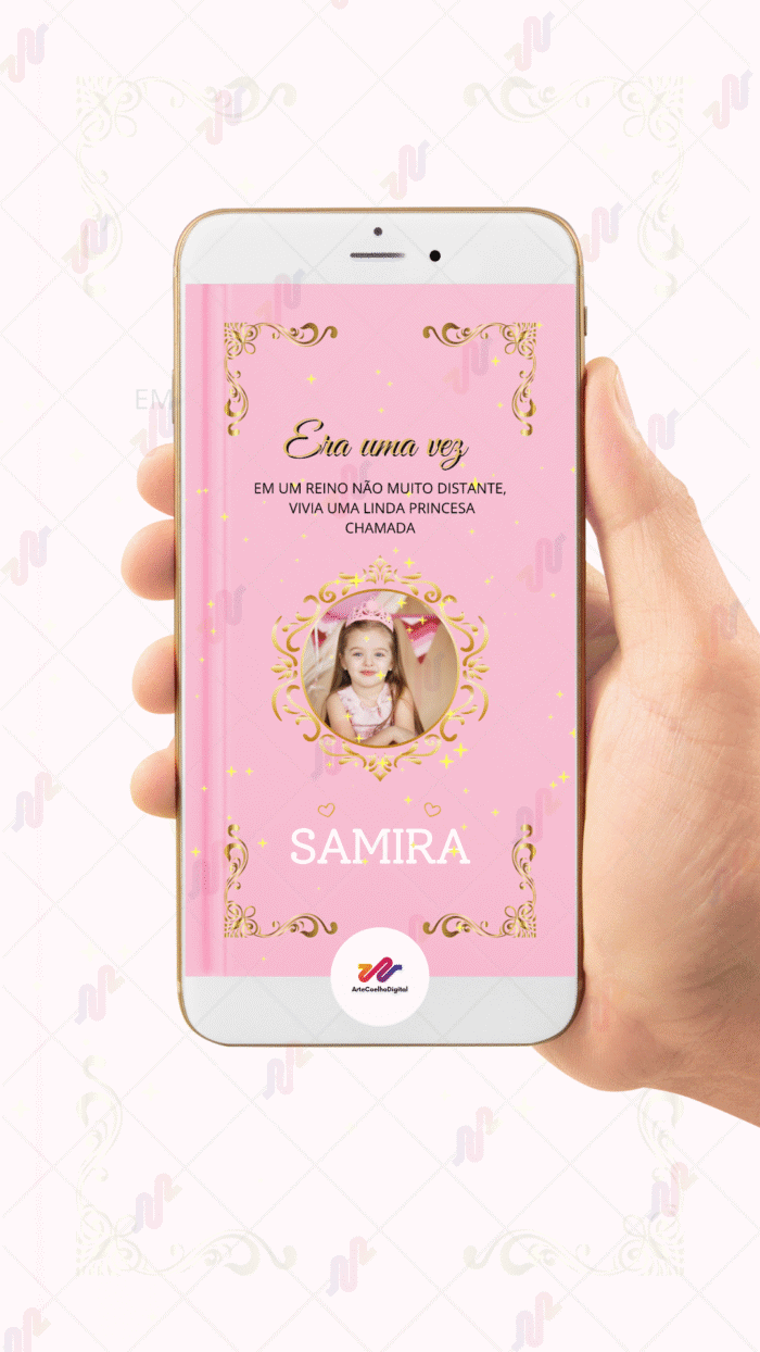 Convite Animado Plus Princesas Disney - Imagem 2