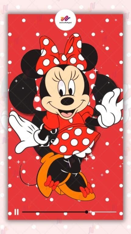Convite Animado Plus Minnie Vermelha