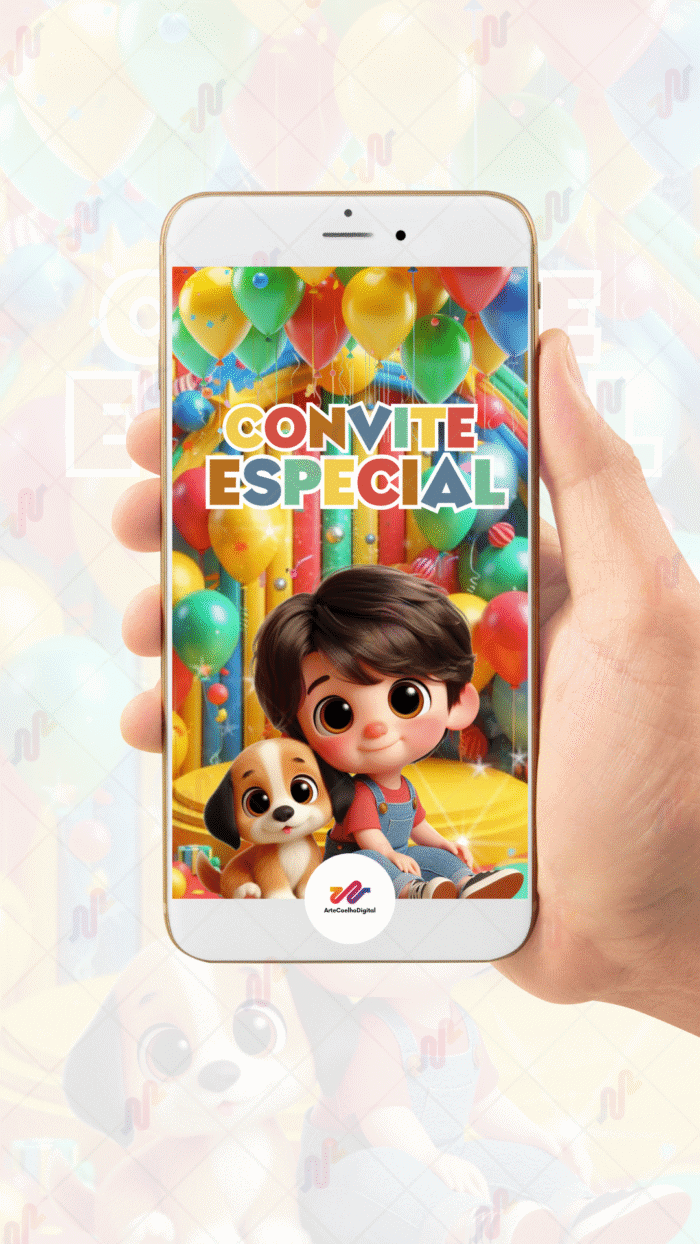 Convite Animado Plus Bento e Totó - Imagem 2