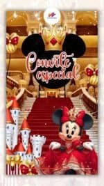 Convite Animado Plus Minnie Vermelha
