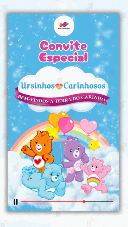 Convite Animado Ursinhos Carinhosos