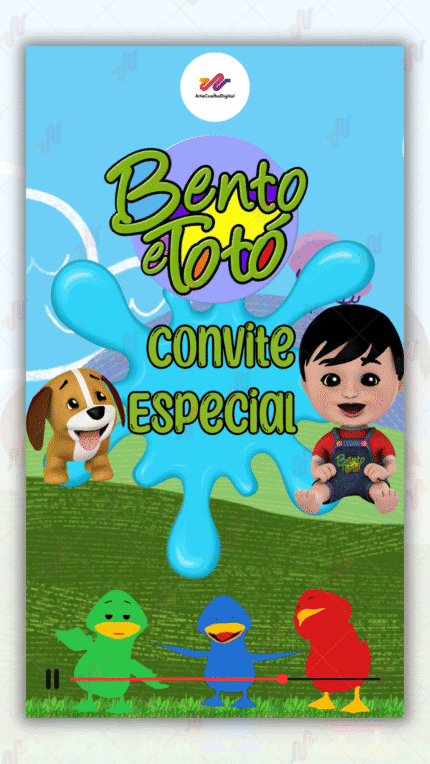 Convite Animado Plus Bento e Totó