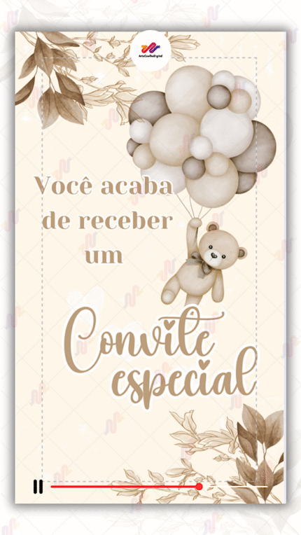 Convite Animado Plus Chá Reveleção