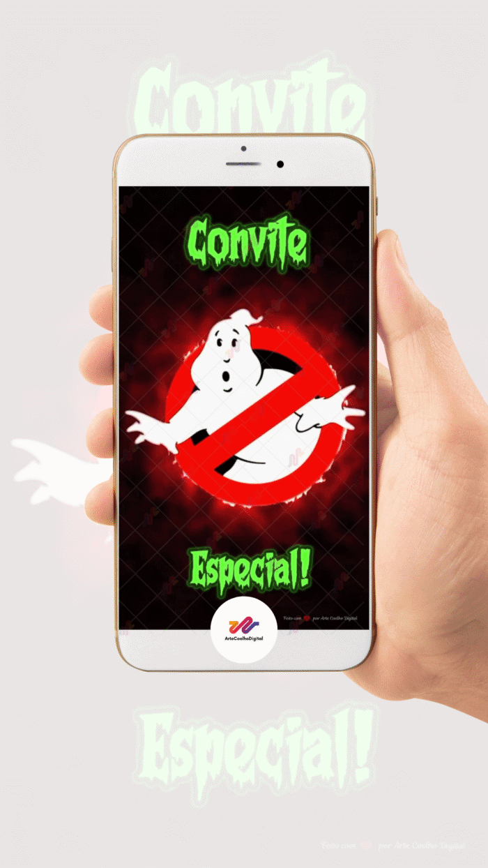 Convite Animado Plus Os Caças-Fantasmas (GHOSTBUSTERS) - Imagem 2